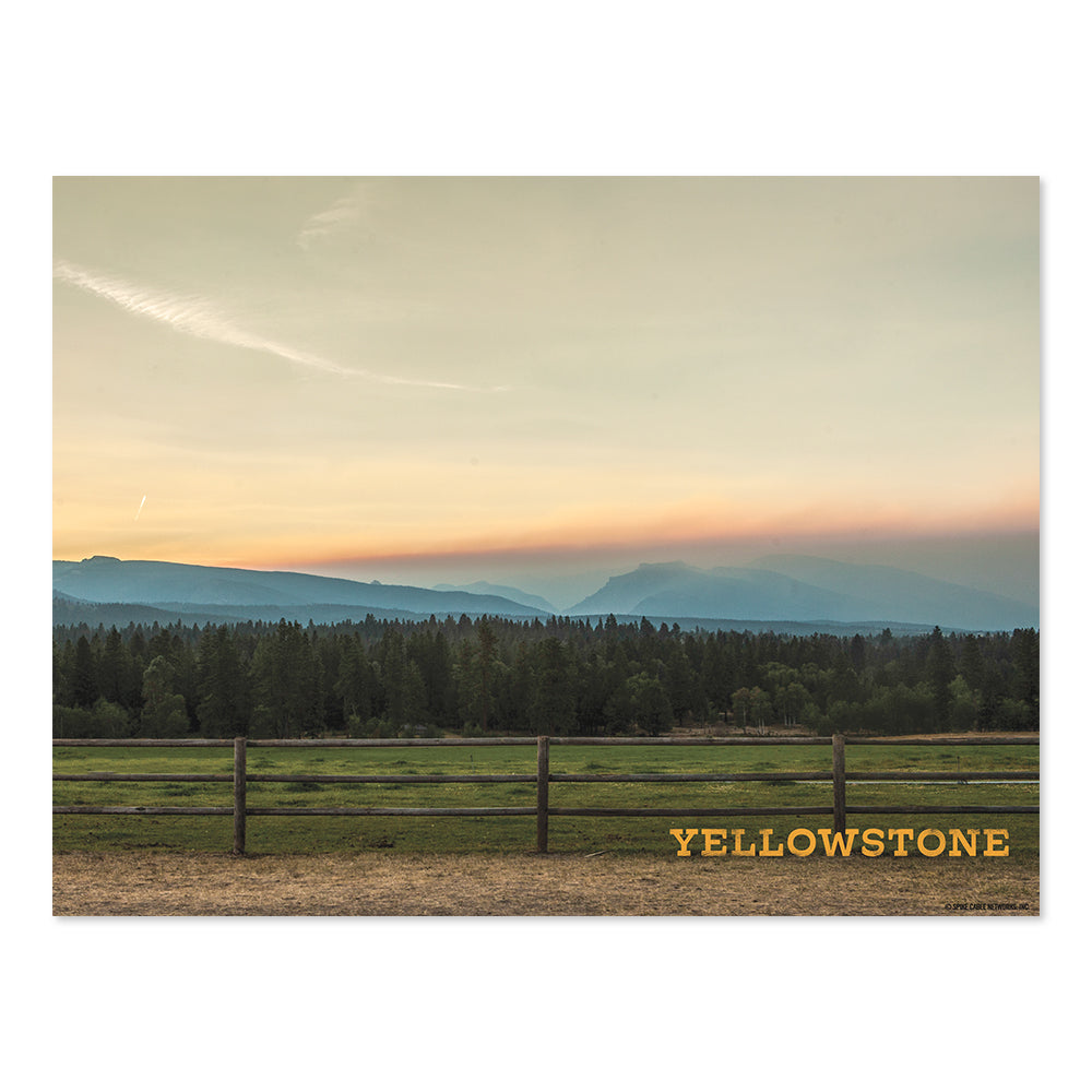 Yellowstone Scenery Key Art Satin Poster
