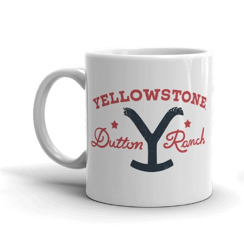 Yellowstone Dutton Ranch Star White Mug