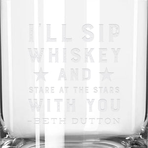 Yellowstone Siroter un whisky et regarder les étoiles dans un verre à bascule
