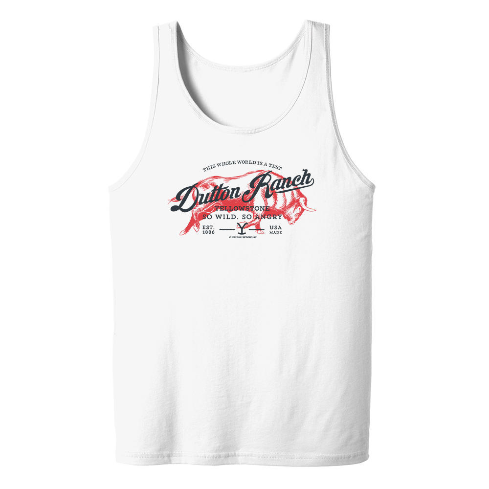 Yellowstone Dutton Ranch So Wild So Angry Adult Tank Top