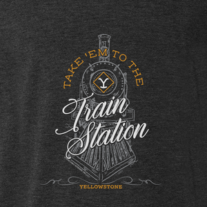 Yellowstone Take 'Em To The Train Station Men's Tri-Blend T-Shirt