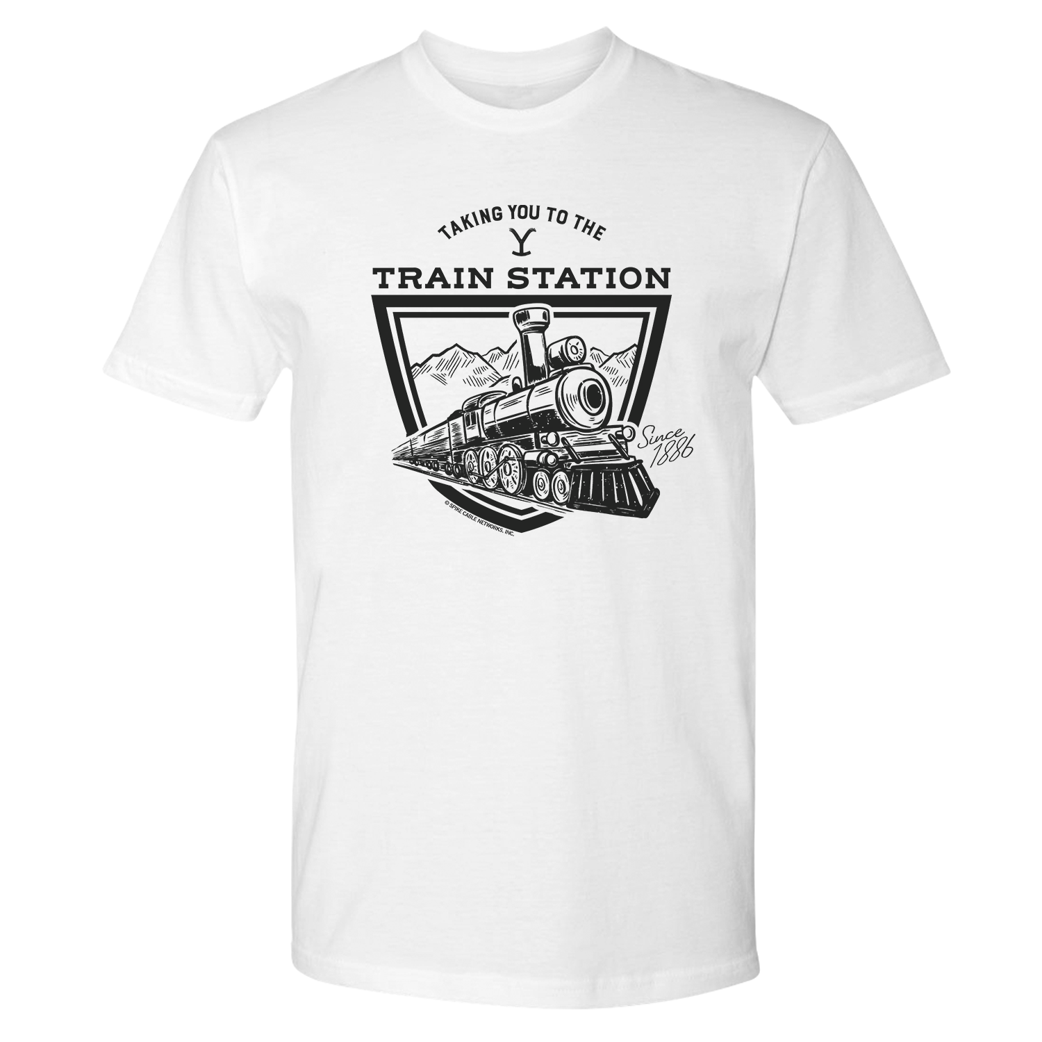 Yellowstone Taking You to the Train Station Adult Short Sleeve T-Shirt