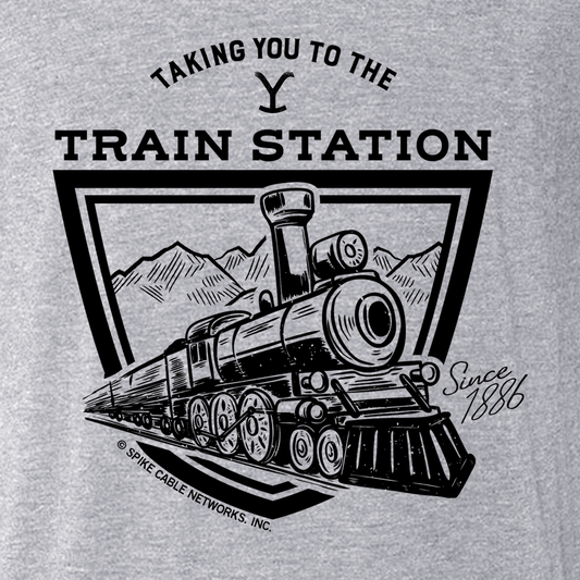 Yellowstone Taking You to the Train Station Men's Tri-Blend T-Shirt