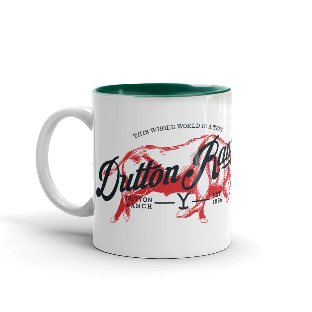 Yellowstone Dutton Ranch The Whole World Is A Test Two-Tone Mug