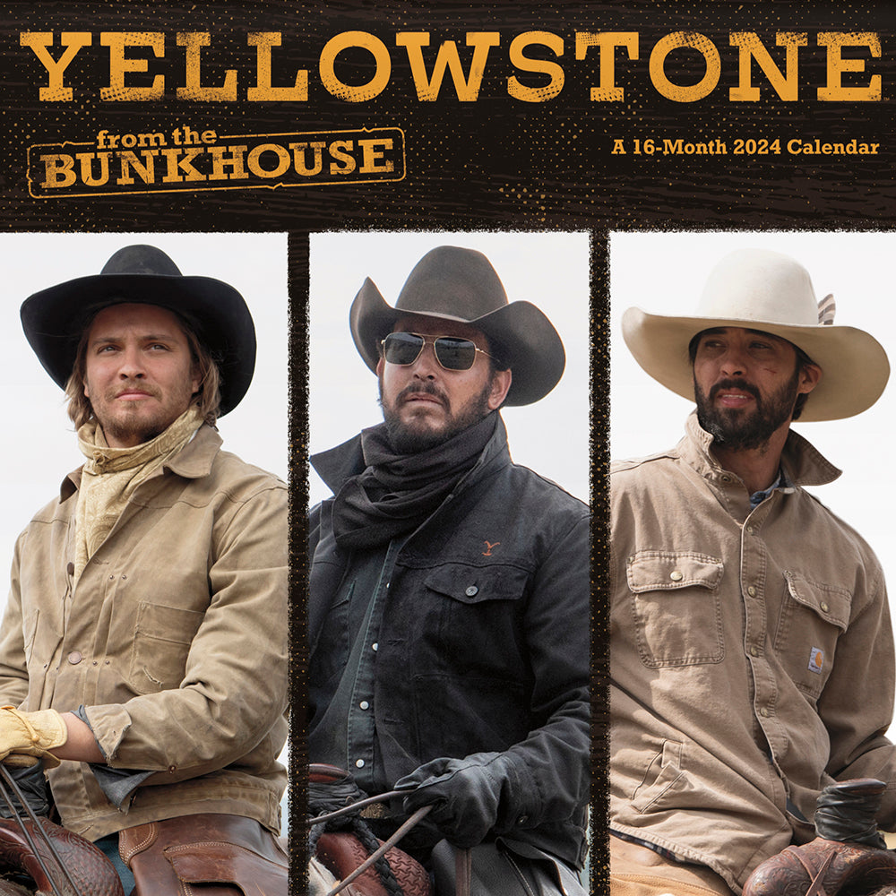 Yellowstone Calendario de pared de 16 meses 2024 From the Bunk House