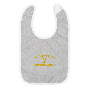 Yellowstone Schwarz Logo Bestickt Baby Lätzchen