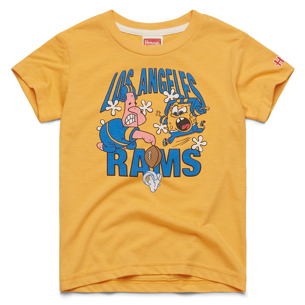 SpongeBob Schwammkopf und Patrick x LA Rams Jugend Kurzärmeliges T-Shirt
