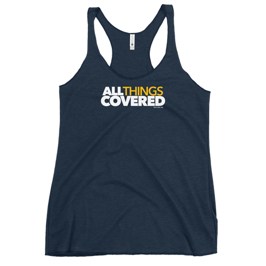 All Things Covered Podcast ATC Podcast Logo Women's Tri-Blend Racerback Tank Top