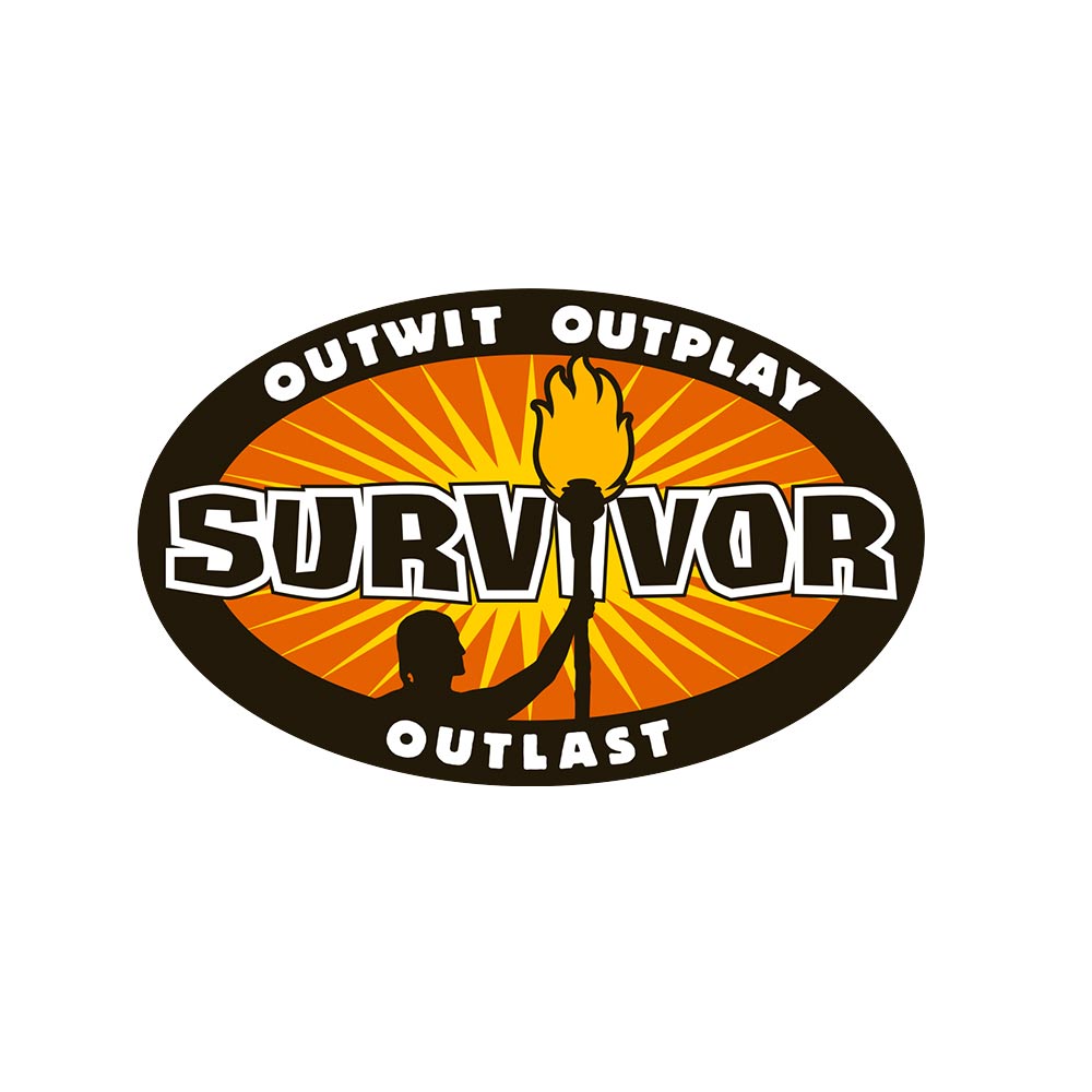Survivor Más listo, más listo, más rápido Logo Taza blanca bicolor