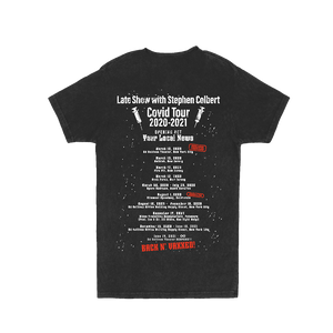 The Late Show with Stephen Colbert Covid Tour Distressed Short Sleeve T-Shirt