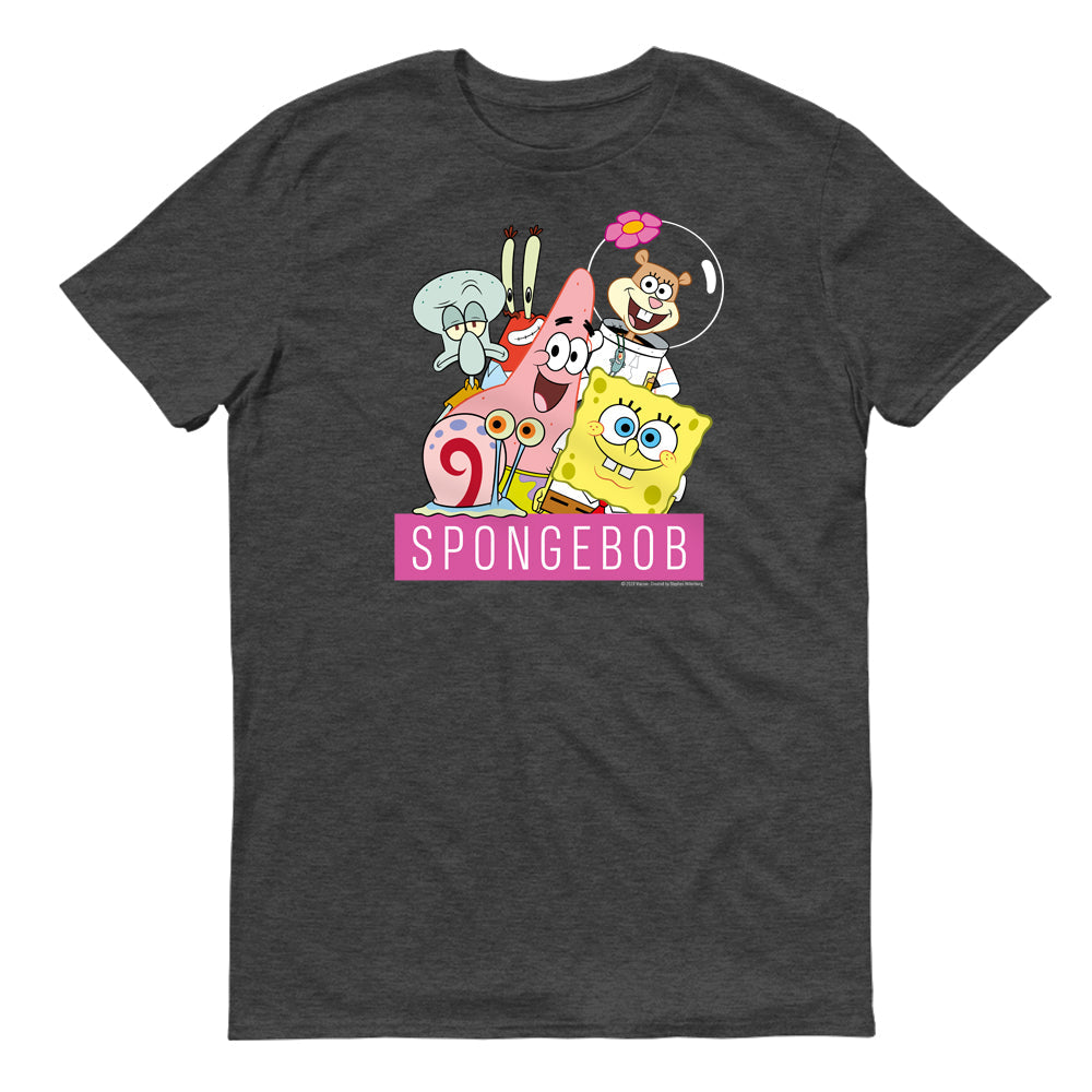 Spongebob Schwammkopf Gruppenfoto Kurzarm T-Shirt